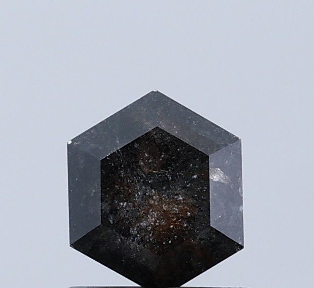 1.04 ct Hexagon Salt and Pepper Natural Diamond, I3