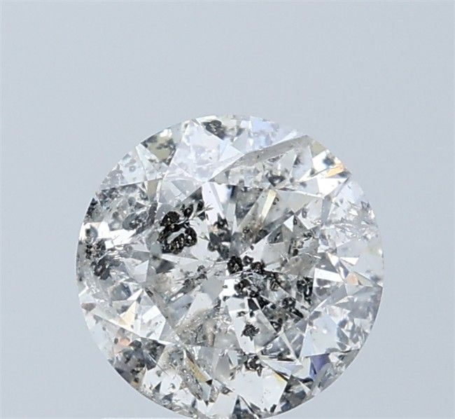 1.51 ct Round Salt and Pepper Natural Diamond, I3