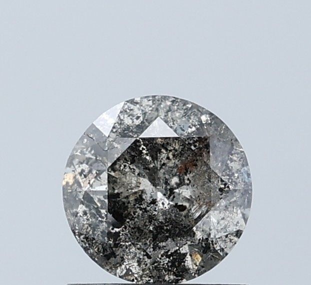 0.93 ct Round Salt and Pepper Natural Diamond, I3