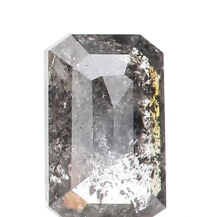0.60 ct Emerald Salt and Pepper Natural Diamond, I3