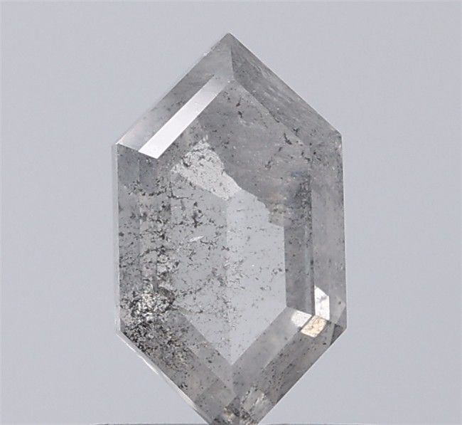 1.14 ct Hexagon Salt and Pepper Natural Diamond, I3