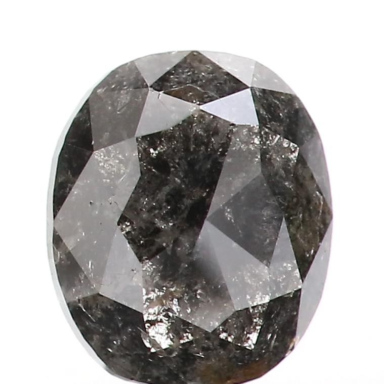 0.98 ct Oval Salt and Pepper Natural Diamond, I3