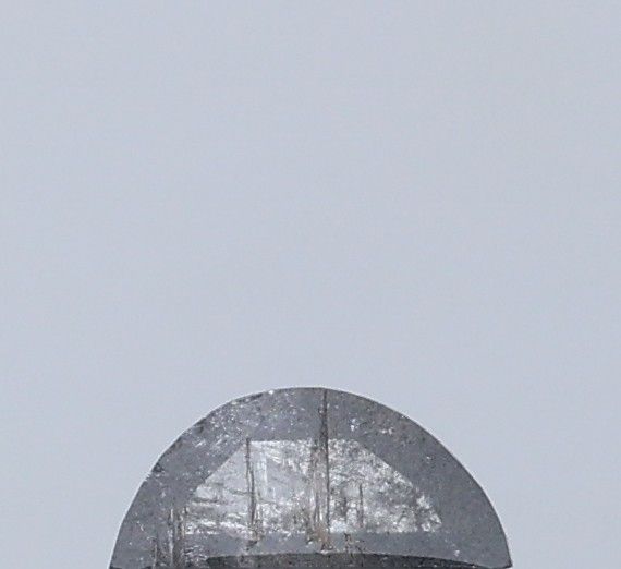 0.25 ct Half Moon Salt and Pepper Natural Diamond, I3