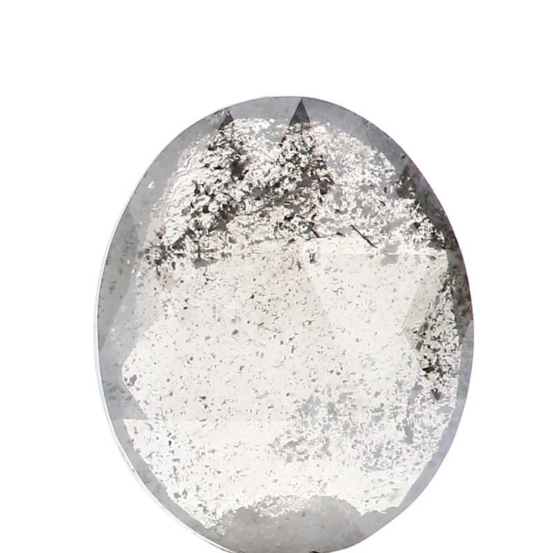 1.52 ct Oval Salt and Pepper Natural Diamond, I3