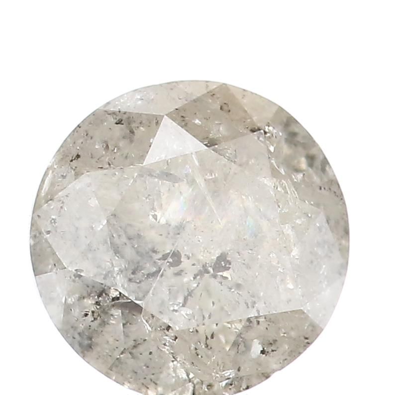 1.34 ct Round Salt and Pepper Natural Diamond, I3