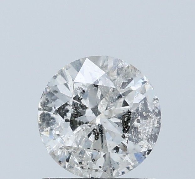 0.90 ct Round Salt and Pepper Natural Diamond, I3