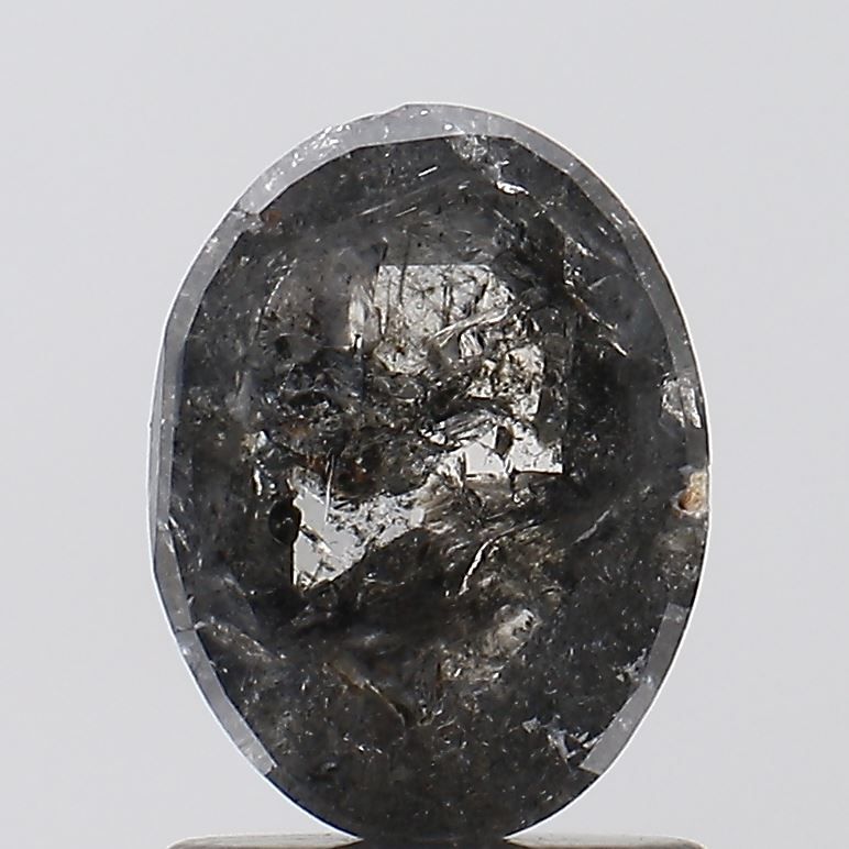 1.01 ct Oval Salt and Pepper Natural Diamond, I3