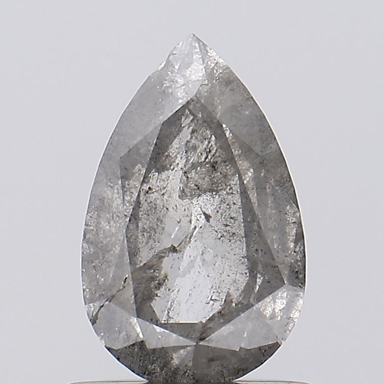 0.66 ct Pear Salt and Pepper Natural Diamond, I3