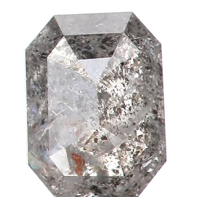 0.95 ct Emerald Salt and Pepper Natural Diamond, I3