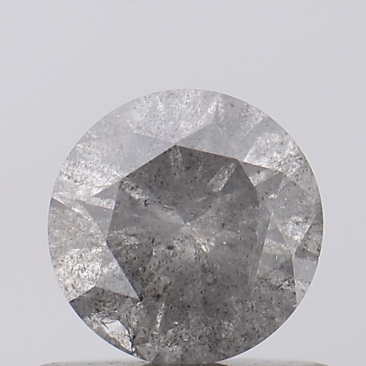 0.55 ct Round Salt and Pepper Natural Diamond, I3