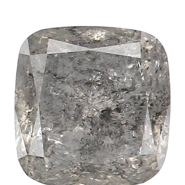 0.95 ct Cushion Salt and Pepper Natural Diamond, I3