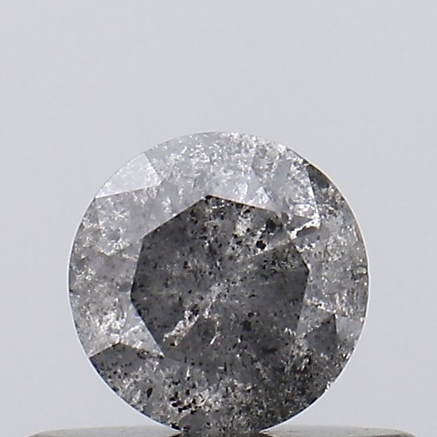 0.43 ct Round Salt and Pepper Natural Diamond, I3