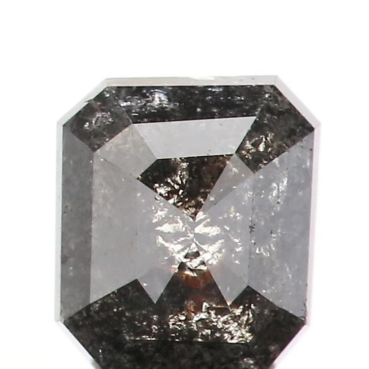 0.97 ct Emerald Salt and Pepper Natural Diamond, I3