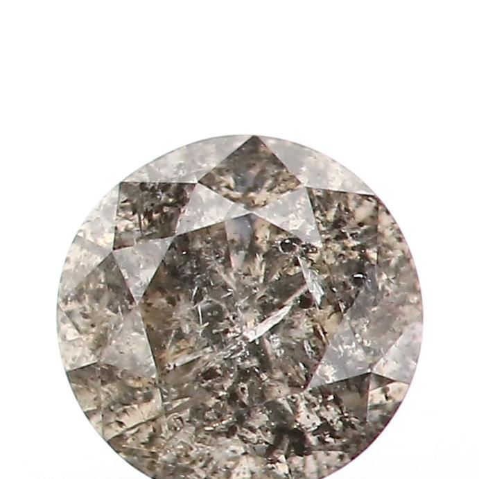 0.33 ct Round Salt and Pepper Natural Diamond, I3