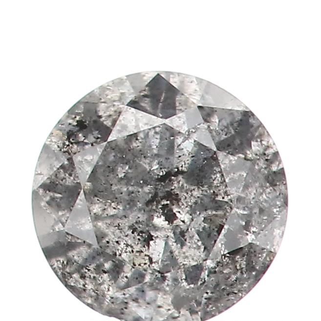 0.31 ct Round Salt and Pepper Natural Diamond, I3