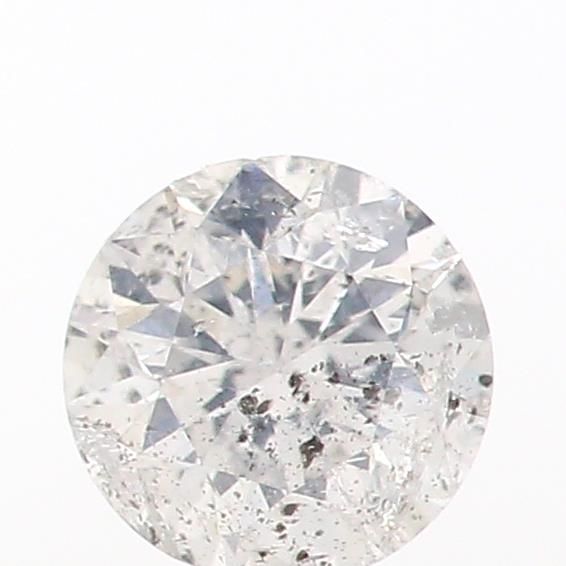 0.29 ct Round Salt and Pepper Natural Diamond, I3