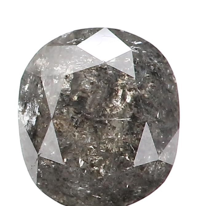 0.98 ct Cushion Salt and Pepper Natural Diamond, I3