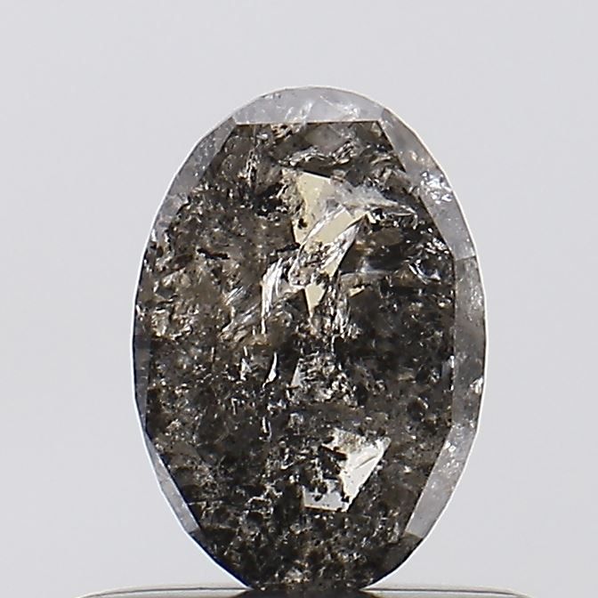 0.42 ct Oval Salt and Pepper Natural Diamond, I3