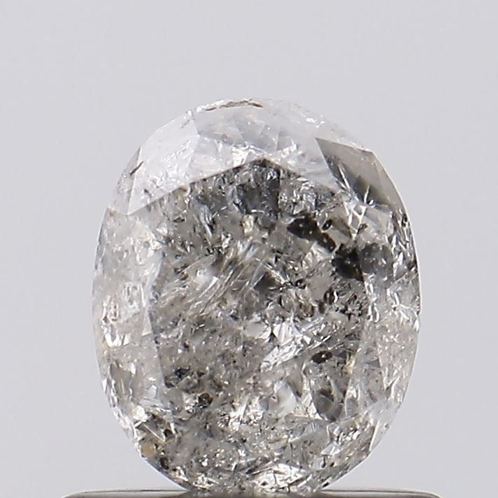 0.72 ct Oval Salt and Pepper Natural Diamond, I3