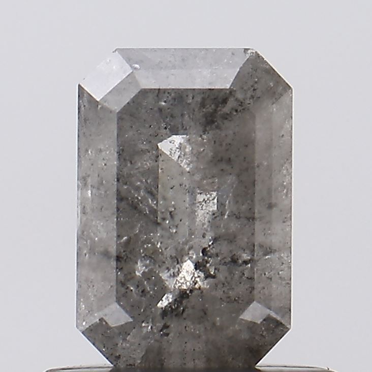 0.61 ct Emerald Salt and Pepper Natural Diamond, I3