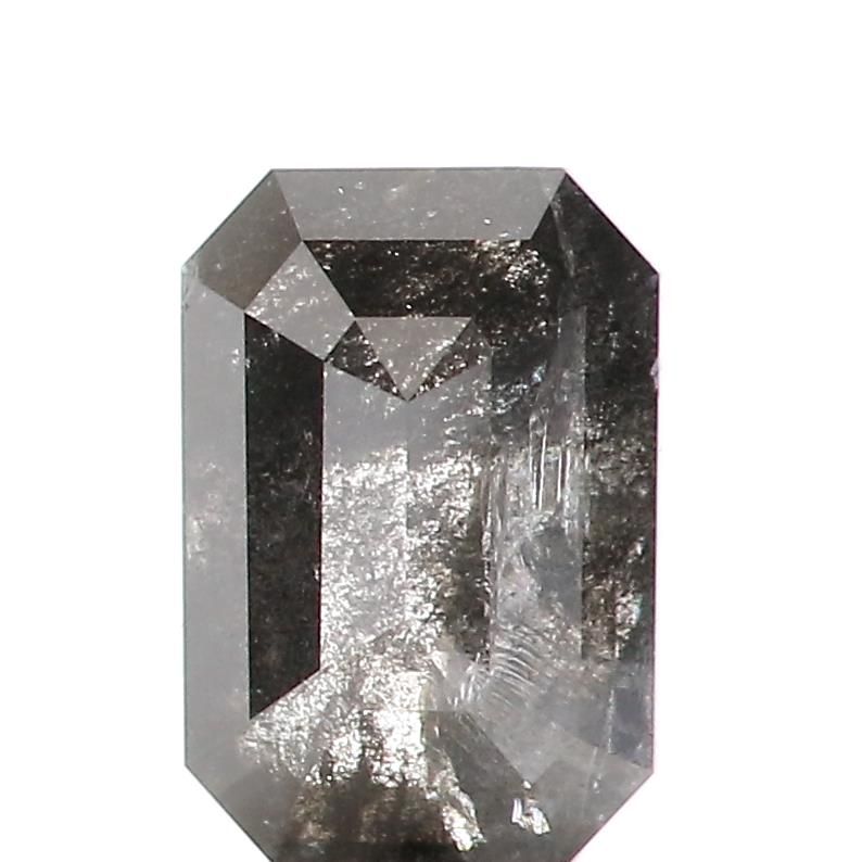 0.84 ct Emerald Salt and Pepper Natural Diamond, I3