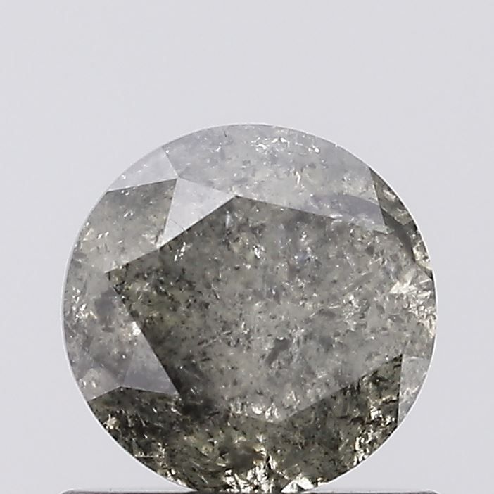 0.92 ct Round Salt and Pepper Natural Diamond, I3