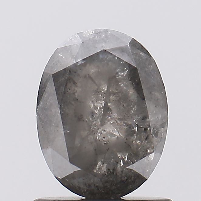 1.34 ct Oval Salt and Pepper Natural Diamond, I3
