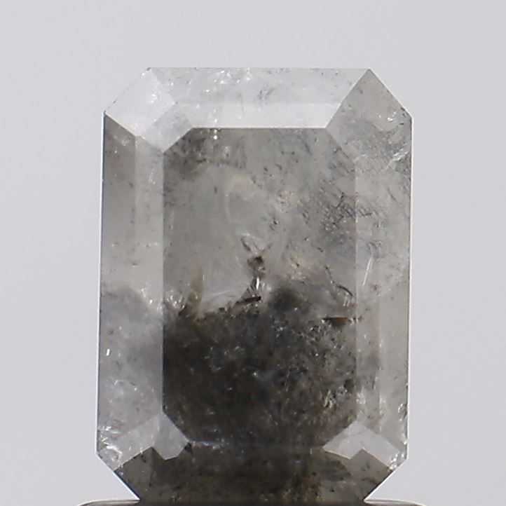 1.37 ct Emerald Salt and Pepper Natural Diamond, I3