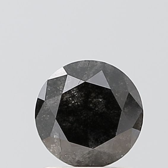1.23 ct Round Salt and Pepper Natural Diamond, VS1