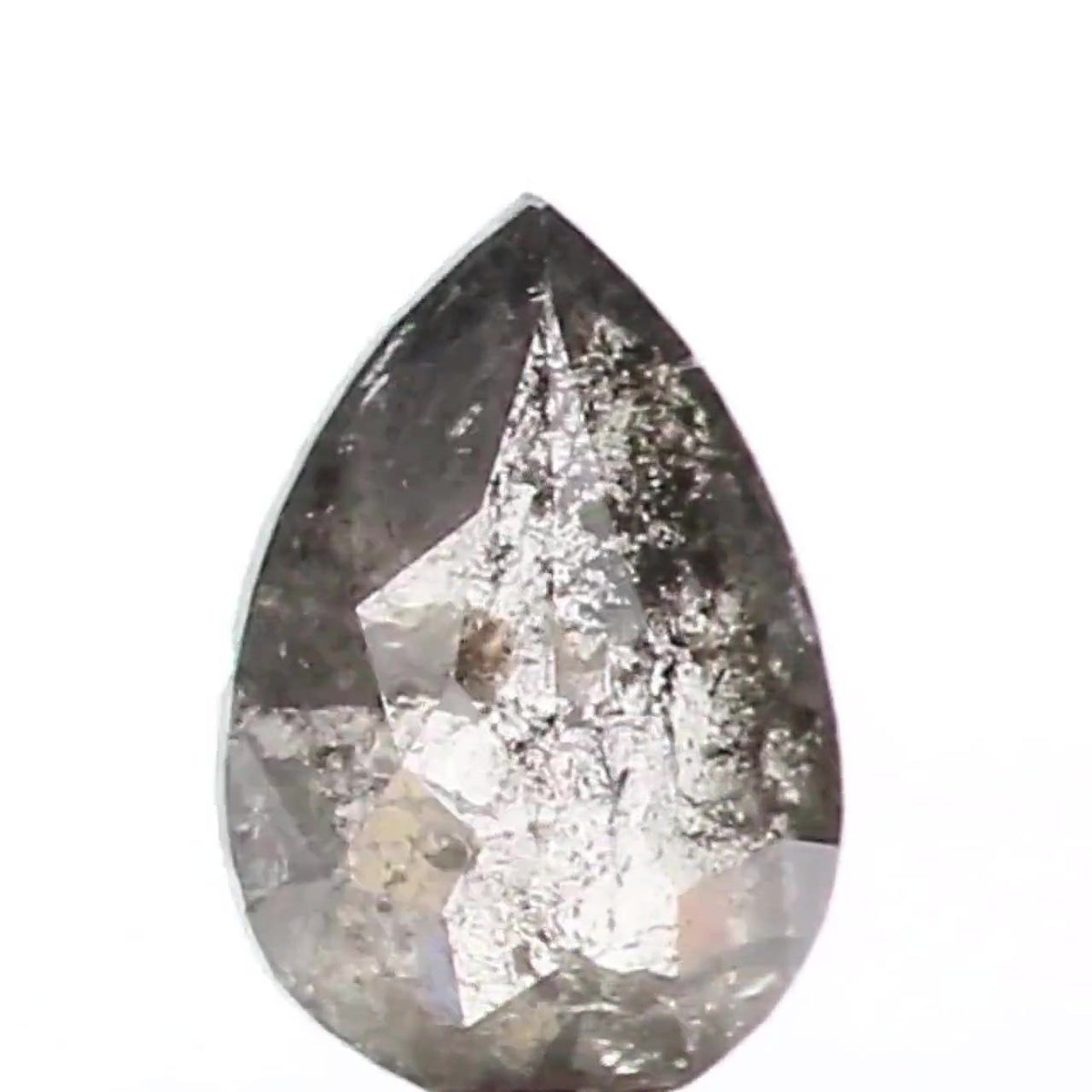 0.32 ct Pear Salt and Pepper Natural Diamond, I3