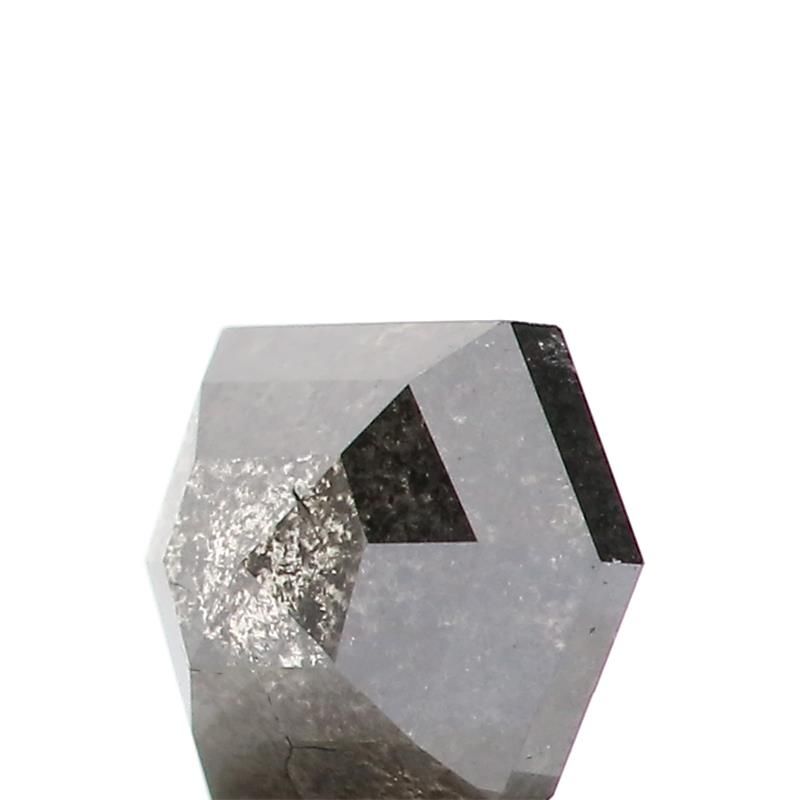 1.21 ct Hexagon Salt and Pepper Natural Diamond, I3
