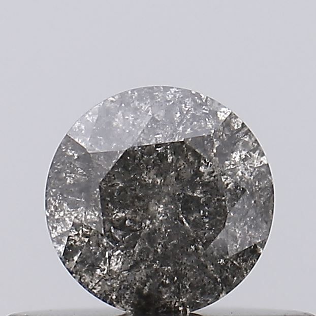 0.28 ct Round Salt and Pepper Natural Diamond, I3