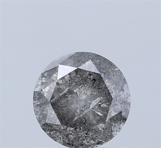 1.19 ct Round Salt and Pepper Natural Diamond, I3
