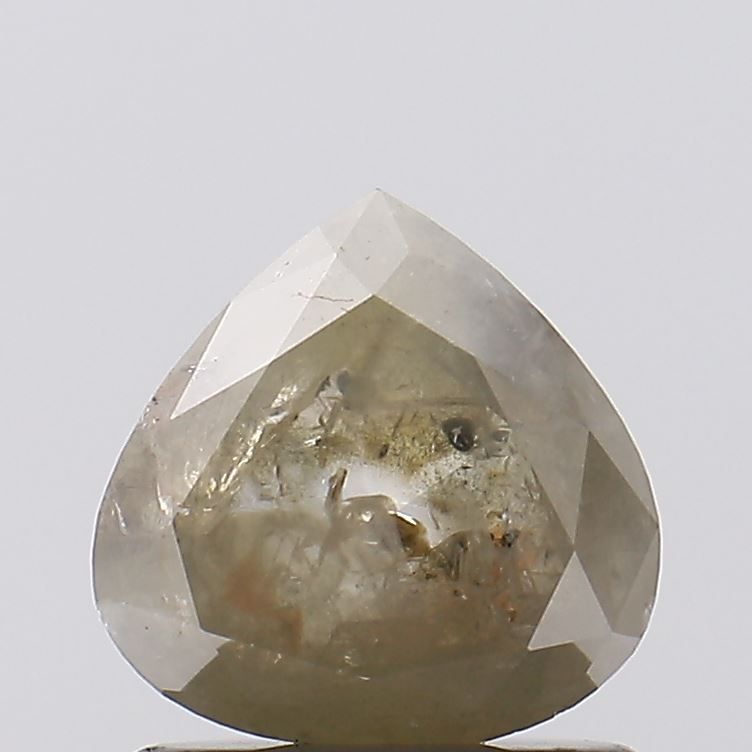 0.73 ct Pear Salt and Pepper Natural Diamond, I3