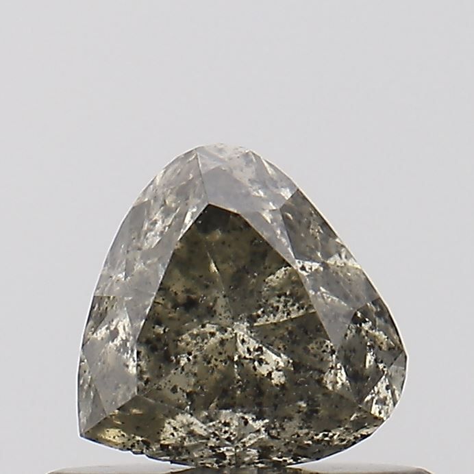 0.51 ct Heart Salt and Pepper Natural Diamond, I3