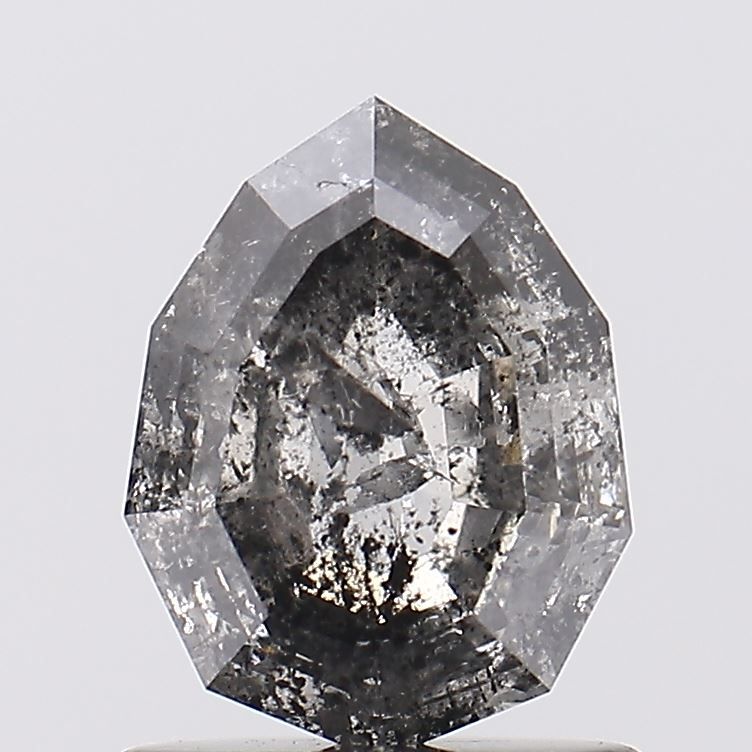 0.96 ct Pear Salt and Pepper Natural Diamond, I3