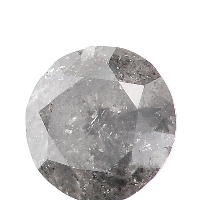 1.26 ct Round Salt and Pepper Natural Diamond, I3