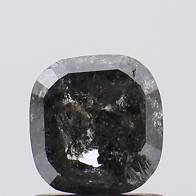 1.23 ct Cushion Salt and Pepper Natural Diamond, I3