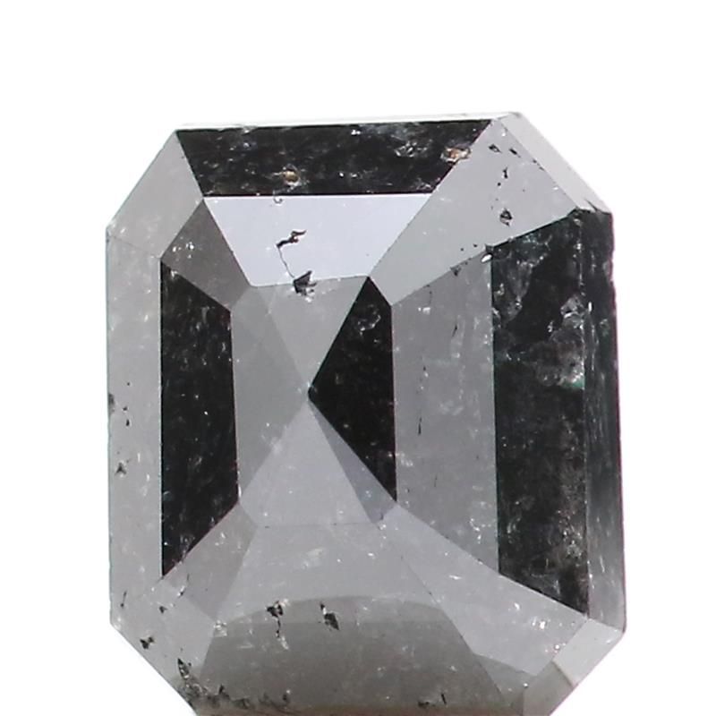 1.76 ct Emerald Salt and Pepper Natural Diamond, I3