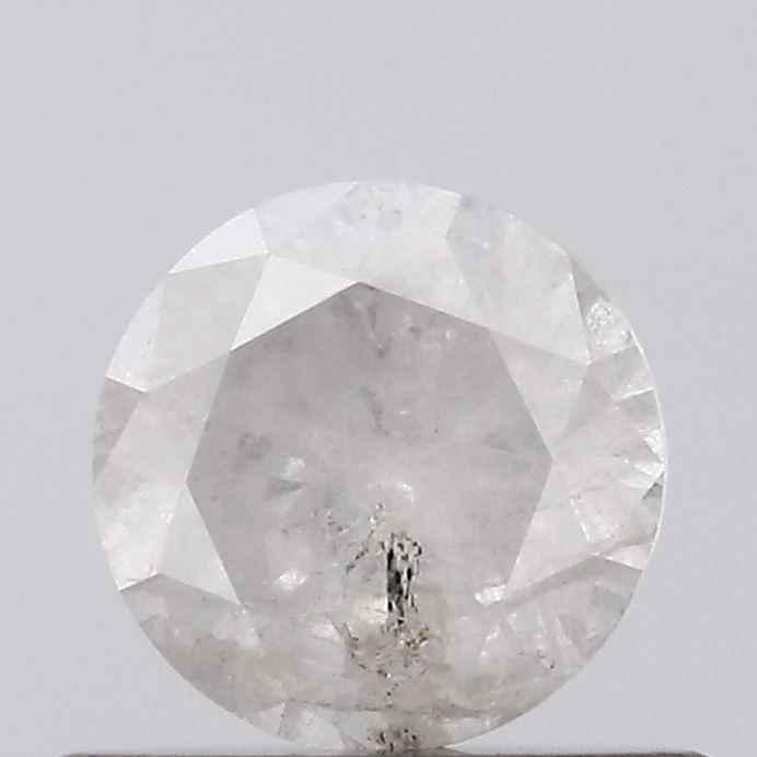 0.44 ct Round Salt and Pepper Natural Diamond, I3