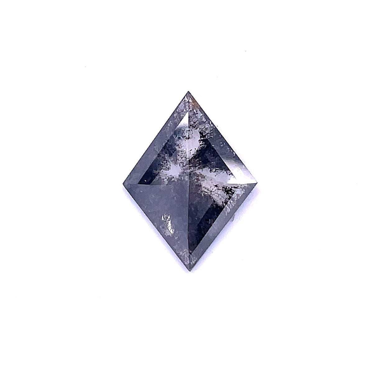 4.02 ct Lozenge Salt and Pepper Natural Diamond