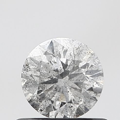 0.51 ct Round Salt and Pepper Natural Diamond, VVS1