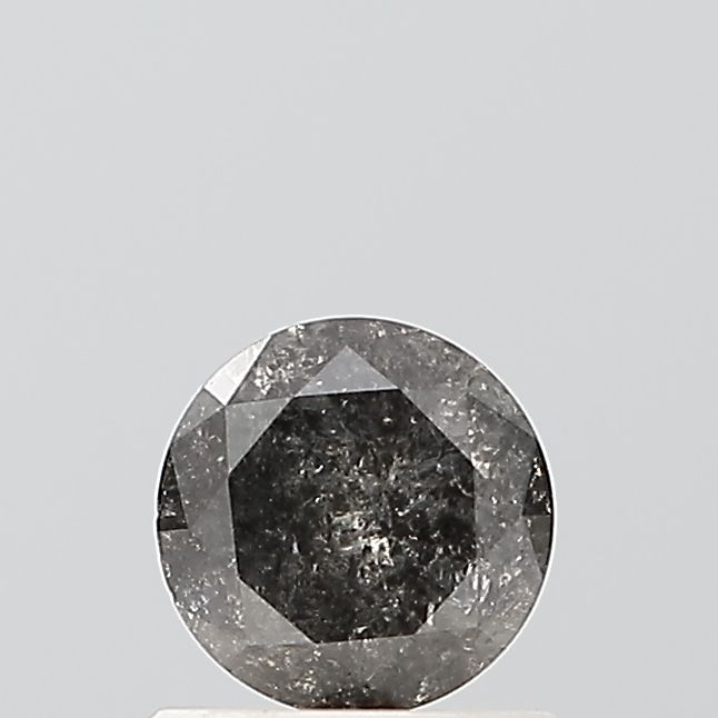 0.63 ct Round Salt and Pepper Natural Diamond, VS1