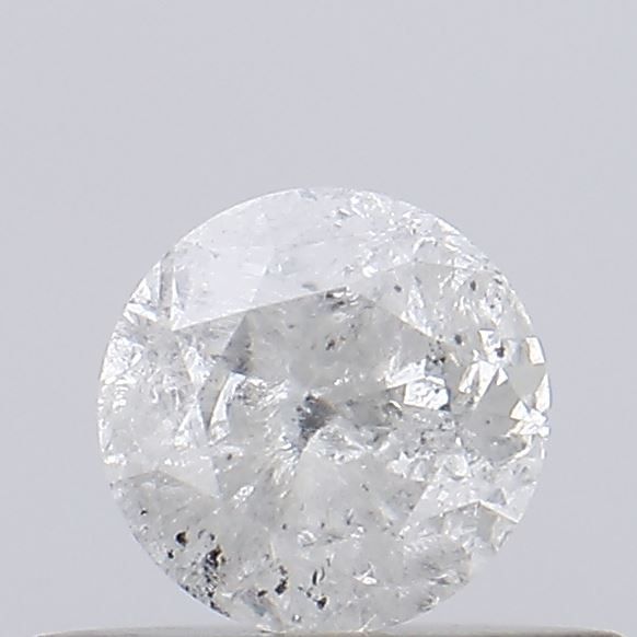 0.32 ct Round Salt and Pepper Natural Diamond, I3