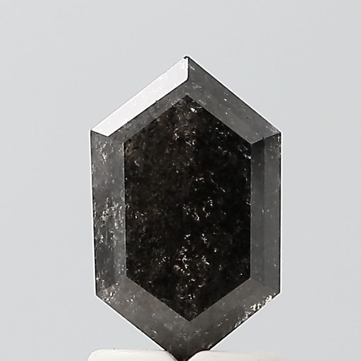 1.45 ct Hexagon Salt and Pepper Natural Diamond, VVS2
