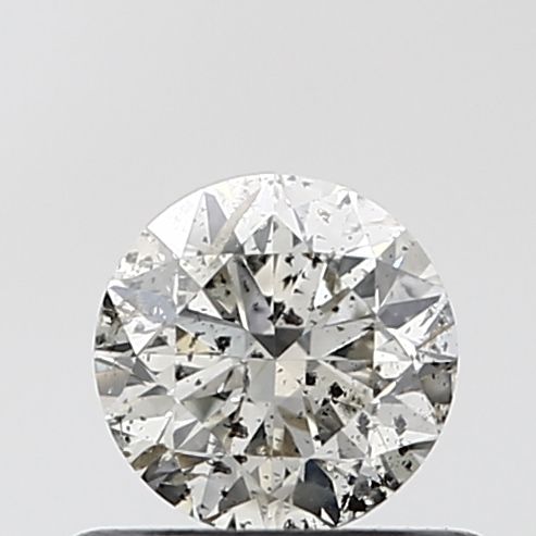 0.51 ct Round Salt and Pepper Natural Diamond, VVS1