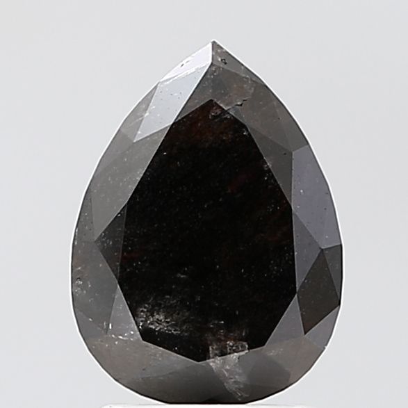 2.20 ct Pear Salt and Pepper Natural Diamond, VS2