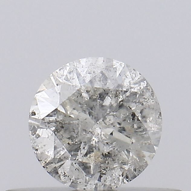 0.31 ct Round Salt and Pepper Natural Diamond, I3