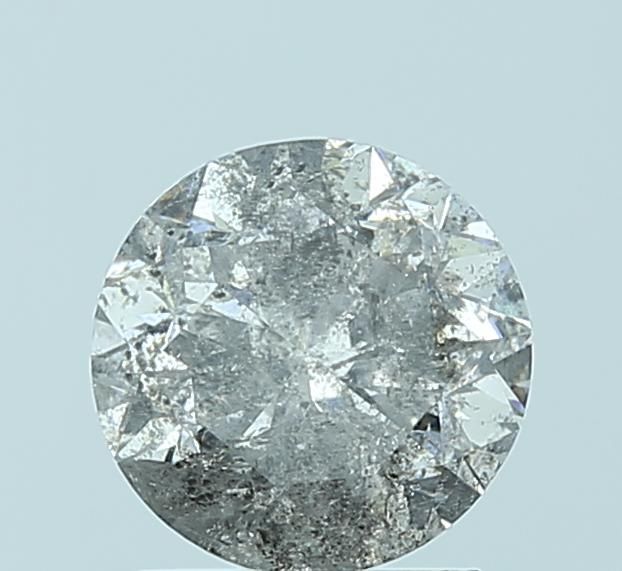 2.01 ct Round Salt and Pepper Natural Diamond, I3