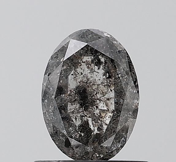 0.60 ct Oval Salt and Pepper Natural Diamond, I3